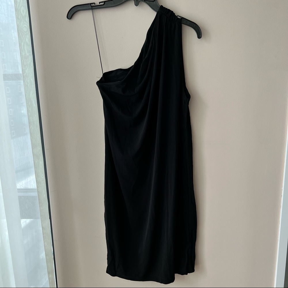 DKNY black toga dress. Size P